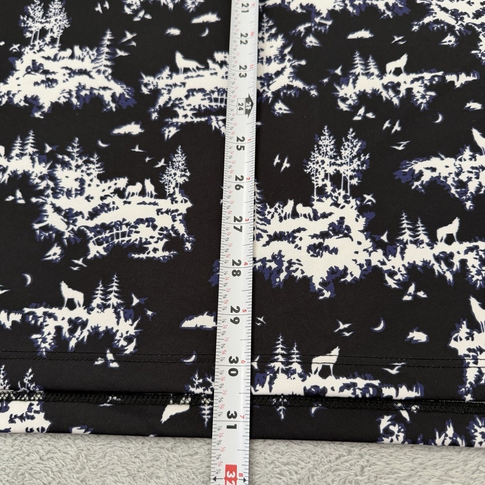 Greyson Polo Shirt Mens Large Wolf Wilderness Print Performance Stretch Golf - Picture 7 of 8